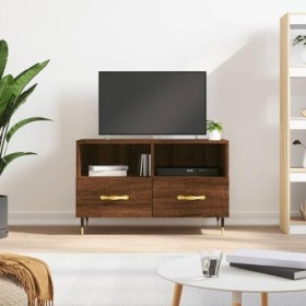 RAUGAJ Centres de divertissement et meuble TV - Meuble TV en chêne marron - 80 x 36 x 50 cm - Bois dingénierie