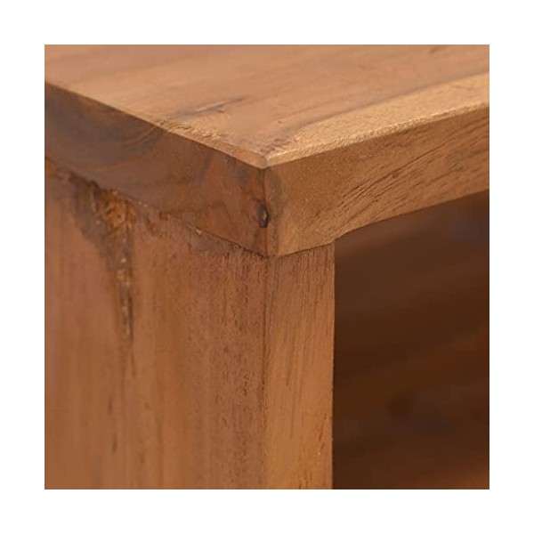 FAMIROSA Meuble TV 110x30x50 cm Bois de Teck Massif-6117