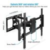 Support TV Mural Orientable Inclinable: Support Mural de TV Réglable Double Bras pour Ecrans Plats 4K LCD LED OLED Plasma de 