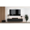 Planetmöbel TV Board 200 cm Or chêne/Anthracite, Armoire TV avec 2 abattants comme Espace de Rangement, lowboard Suspendu ou 