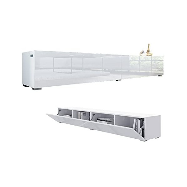 Meuble TV Suspendu/Table Basse TV/Banc Télé Flottant de Salon 210 2 x 105 cm