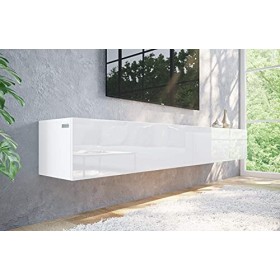 Meuble TV Suspendu/Table Basse TV/Banc Télé Flottant de Salon 210 2 x 105 cm