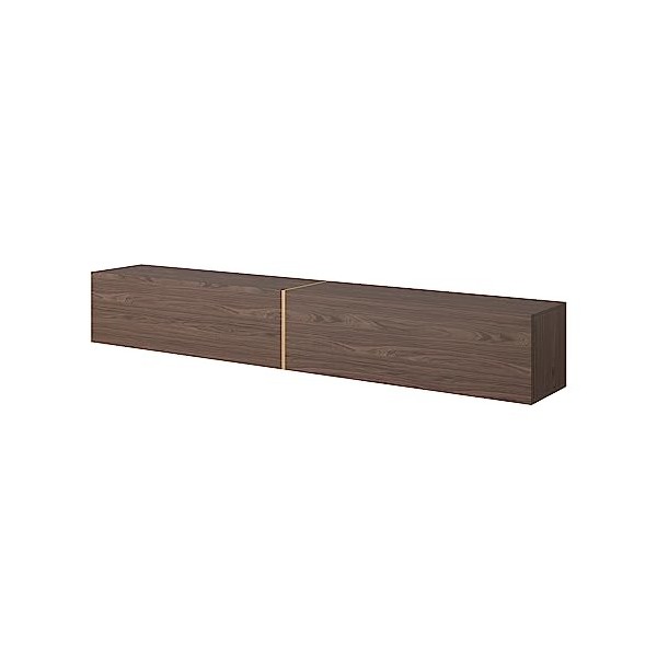 Selsey BISIRA Meuble TV, Melamine, Noyer, Or, 200 cm