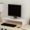 Meuble TV | Style Contemporain | Rangement matériel télé Audio Video Gaming | 60x23,5x12cm Blanc