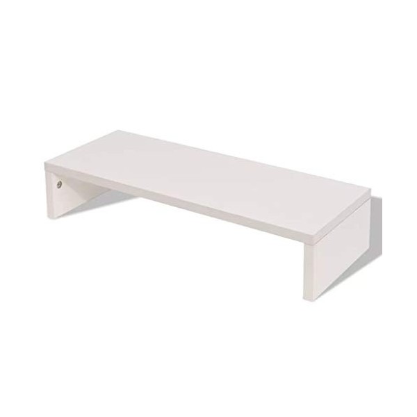 Meuble TV | Style Contemporain | Rangement matériel télé Audio Video Gaming | 60x23,5x12cm Blanc