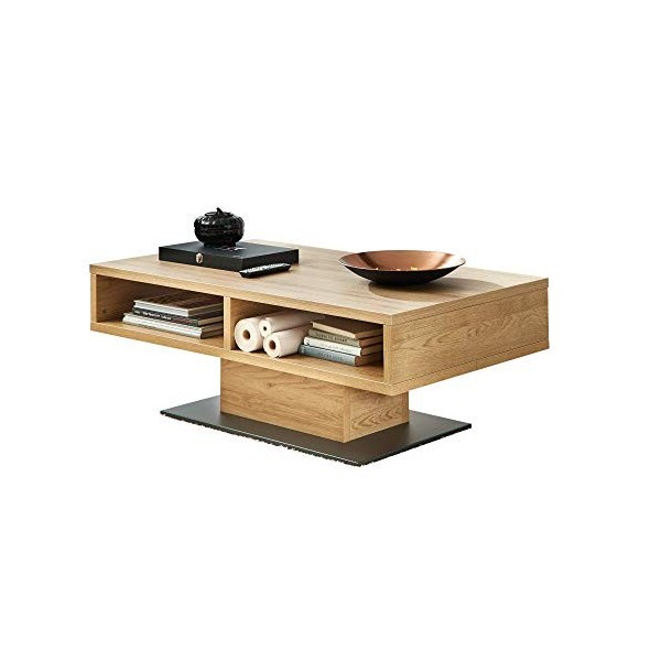 Stella Trading Table Basse, Chêne Sauvage Bianco, 120 x 42 x 70 cm