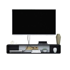 EsEntL Meuble TV, Meuble TV, étagères flottantes, étagère Flottante pour Meuble TV, Meuble TV Mural/Meuble audiovisuel Suspen