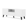 Homlando Meuble TV Ravenna C 150 cm 2D1S sur pieds - Meuble TV moderne - Meuble TV - Buffet pour la chambre ou le salon - Bri
