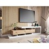 Bestmobilier - Olga - Meuble TV - Bois et Blanc - 198 cm - Style scandinave