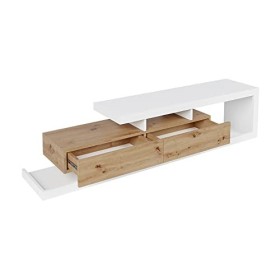Bestmobilier - Olga - Meuble TV - Bois et Blanc - 198 cm - Style scandinave