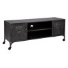 Meuble TV Sevin - métal - Gris 56x140 cm - Atmosphera créateur dintérieur