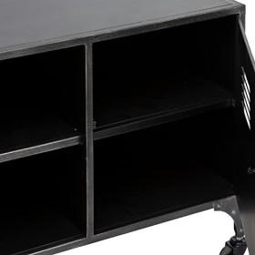 Meuble TV Sevin - métal - Gris 56x140 cm - Atmosphera créateur dintérieur