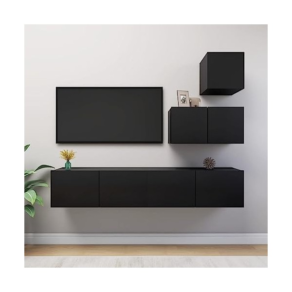 VEEKI Meuble TV, Meuble TV Suspendu, Meuble, Meuble TV avec Rangement,Meuble Industriel, Convient pour Salon ou Chambre, Ense