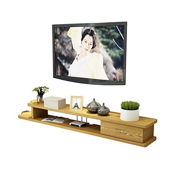 EsEntL Meuble TV, Meuble Bas TV, étagères flottantes, étagère Flottante pour Composants de Meuble TV, étagères pour Composant