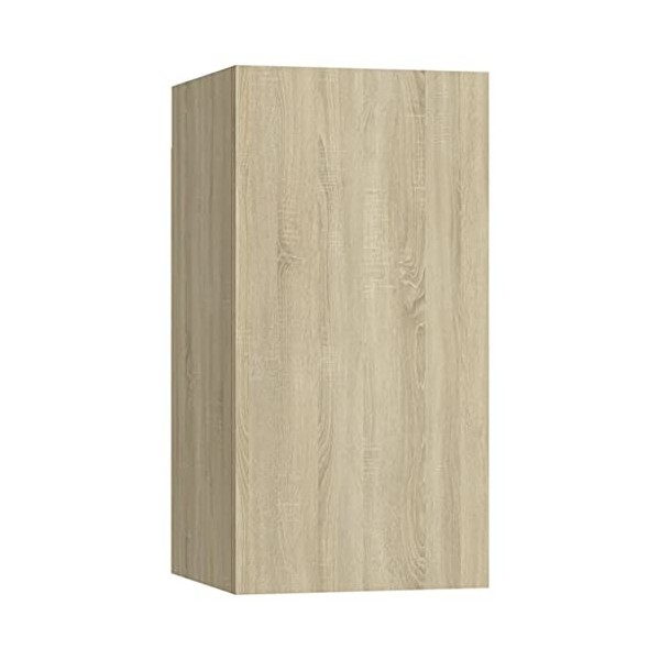 Meuble TV Murale | Style Scandinave | Rangement matériel télé Audio Video Gaming | 30,5x30x60cm chêne Sonoma