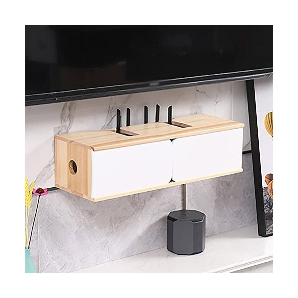 AVIMYA Meuble de télévision Flottant Meuble de télévision Flottant, Meuble de télévision à Haute Brillance, Centre multimédia