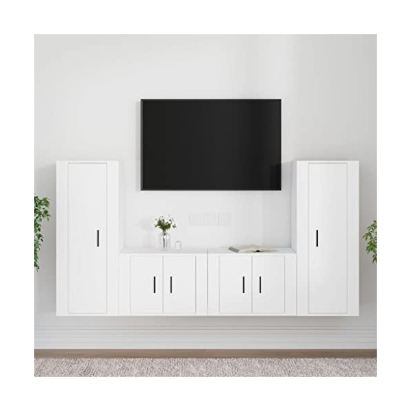 VEEKI Meuble TV, Meuble TV Suspendu, Meuble TV Industriel, Meuble TV Bois, Meuble Chambre, Convient pour Salon ou Chambre, En