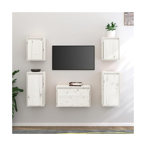 VEEKI Meuble TV, Meuble TV Suspendu, Meuble TV Industriel, Meuble TV Bois, Meuble Chambre, Convient pour Salon ou Chambre, Me