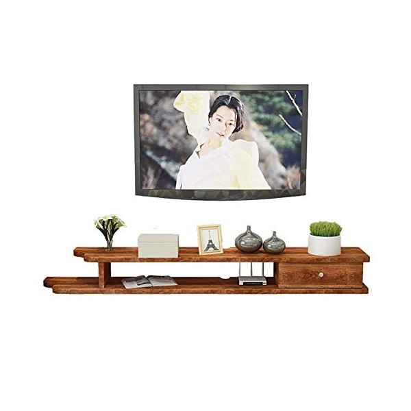 EsEntL Meuble TV, Meuble Bas TV, étagères flottantes, étagère de composant de Meuble TV Flottant, Console TV à étagère Flotta