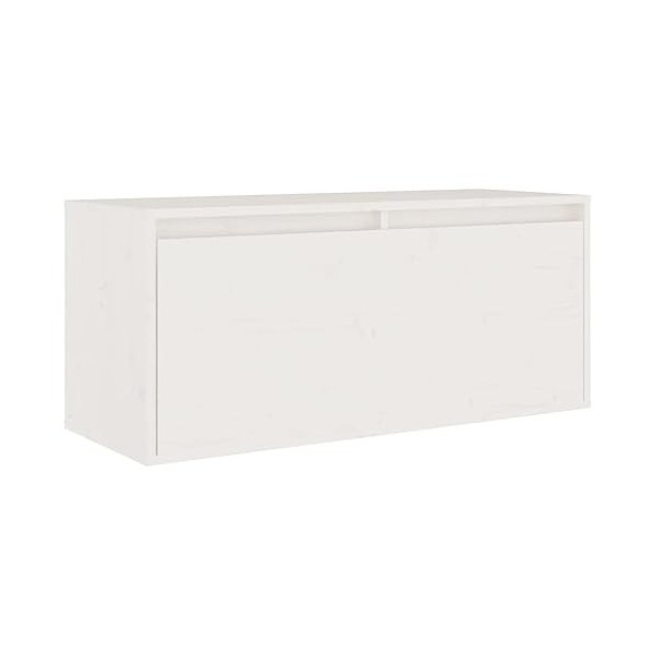 Générique Meubles TV 4 pcs Blanc Bois Massif de pin,32.53 KG,3100230, Meubles, Meubles TV