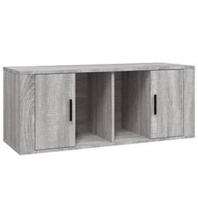 Meuble TV Gris Sonoma 100 x 35 x 40 cm Bois dingénierie
