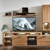 Stella Trading Support TV partiellement Massif, Bois, Chêne Sauvage Bianco, 180 x 66 x 40 cm