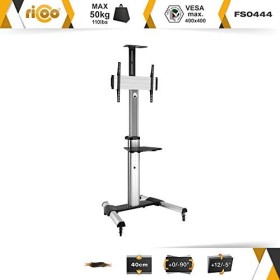 RICOO Support TV sur roulettes FS0444 40-75" env. 102-191cm Mobile Inclinable Hauteur réglable Universel Meuble Tele avec É