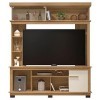 Caemmum Meuble Living TV 65 Pouces Chêne Ecru 10 Niches