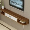 Meuble TV Flottant Étagère de Composants Unité de Stockage Audio vidéo Console multimédia Murale Meuble TV Flottant avec Trou