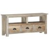 Générique Meuble TV 110x30x50 cm Bois Massif de manguier,19.62 KG,286384, Meubles, Meubles TV