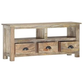 Générique Meuble TV 110x30x50 cm Bois Massif de manguier,19.62 KG,286384, Meubles, Meubles TV