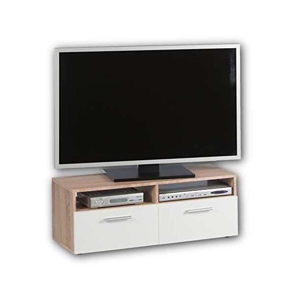 Stella Trading Rana TV Lowboard en chêne Sonoma/Blanc