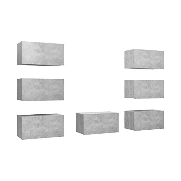 Meuble TV, Meuble TV Suspendu, Meuble TV Blanc, Meuble TV Industriel, Meubles de Salon, Salon, Chambre, Cadre en Acier, vidaX