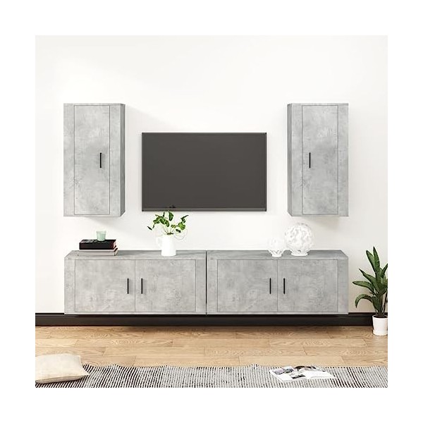 VEEKI Meuble TV, Meuble TV Suspendu, Meuble TV Industriel, Meuble TV Bois, Meuble Chambre, Convient pour Salon ou Chambre, En