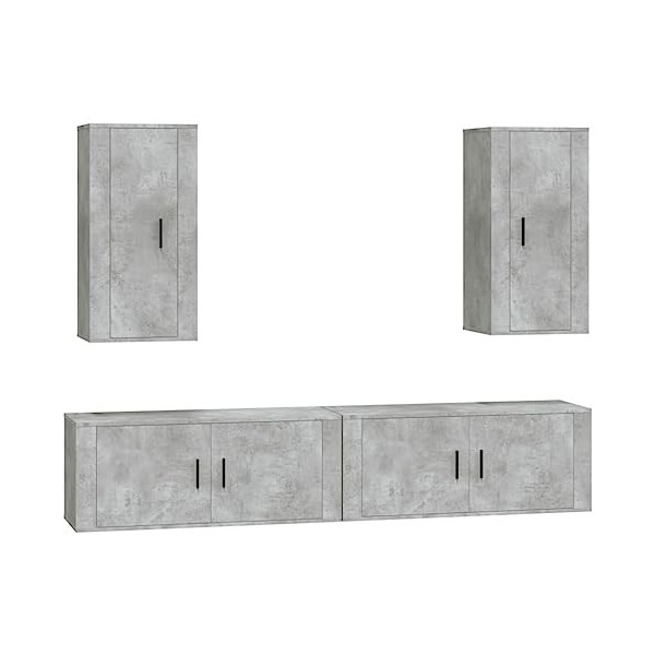 VEEKI Meuble TV, Meuble TV Suspendu, Meuble TV Industriel, Meuble TV Bois, Meuble Chambre, Convient pour Salon ou Chambre, En