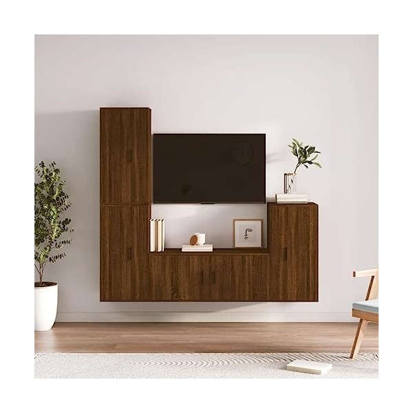 VEEKI Meuble TV, Meuble TV Suspendu, Meuble TV Industriel, Meuble TV Bois, Meuble Chambre, Convient pour Salon ou Chambre, En