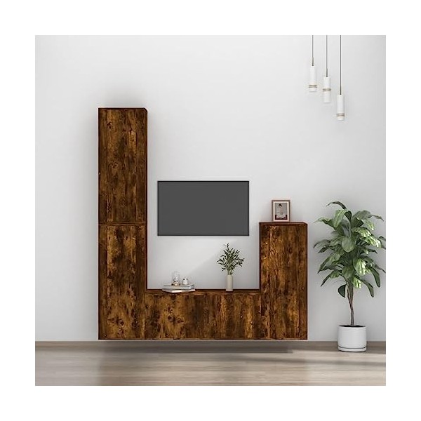 VEEKI Meuble TV, Meuble TV Suspendu, Meuble TV Industriel, Meuble TV Bois, Meuble Chambre, Convient pour Salon ou Chambre, En