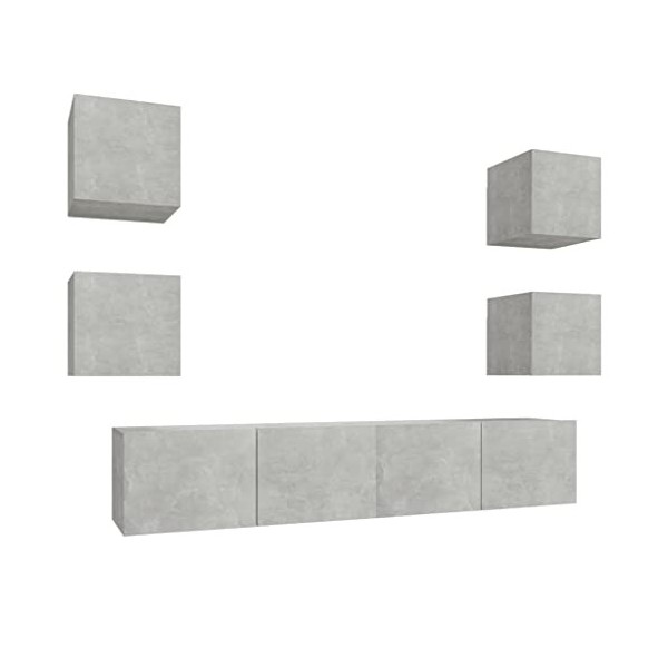 VEEKI Meuble TV, Meuble TV Suspendu, Meuble TV Industriel, Meuble TV Bois, Meuble Chambre, Convient pour Salon ou Chambre, En