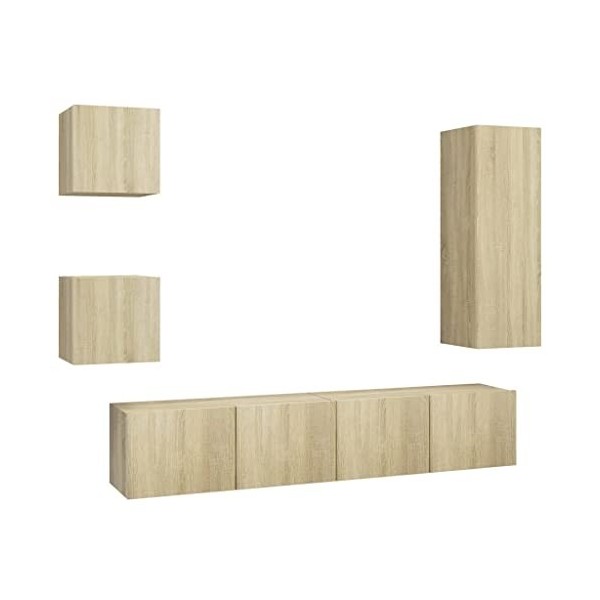 VEEKI Meuble TV, Meuble TV Suspendu, Meuble, Meuble TV avec Rangement，Meuble Industriel, Convient pour Salon ou Chambre, Ense