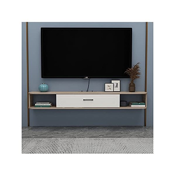 GEREP Meuble TV Flottant, Moderne Meuble TV Mural Pour le Rangement de la DéCoration de la Chambre, du Salon Et du Bureau/C /
