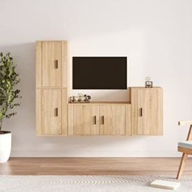 VEEKI Meuble TV, Meuble TV Suspendu, Meuble TV Industriel, Meuble TV Bois, Meuble Chambre, Convient pour Salon ou Chambre, En