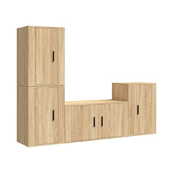 VEEKI Meuble TV, Meuble TV Suspendu, Meuble TV Industriel, Meuble TV Bois, Meuble Chambre, Convient pour Salon ou Chambre, En