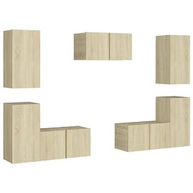 Meuble TV,Meuble TV Bas Table TV Support de Télévision en Bois pour Salon Chambre Salle à Manger,Support pour Téléviseur Jusq