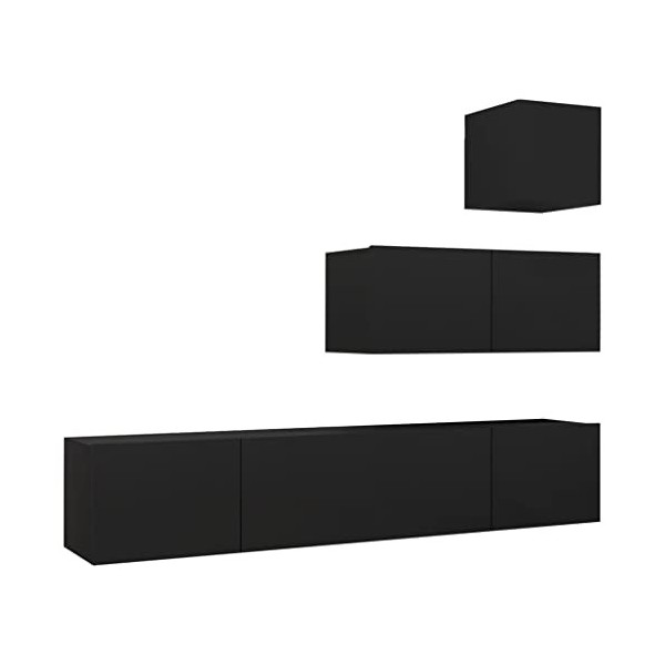 WREWING Meuble TV,Bas Table TV Support de Télévision en Bois pour Salon Chambre Salle à Manger,Support pour Téléviseur Jusqu’