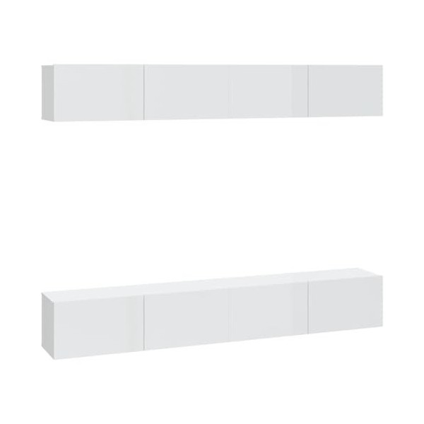 WREWING Meuble TV,Bas Table TV Support de Télévision en Bois pour Salon Chambre Salle à Manger,Support pour Téléviseur Jusqu’