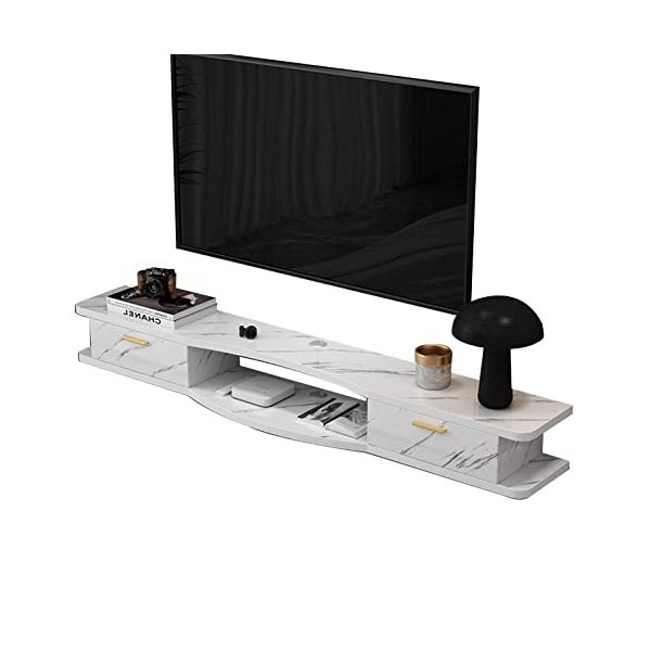 EsEntL Meuble TV Mural Console multimédia Murale, Meuble TV Flottant, étagère de Rangement multimédia pour Salon, Chambre à C