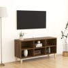 Keyur Meuble TV, Banc TV Buffet Bas Support de Télévision Meuble Télé Meuble TV avec Pieds en Bois Massif Chêne Marron 103,5x