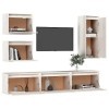 Générique Meubles TV 6 pcs Blanc Bois Massif de pin,35.3 KG,3100185, Meubles, Meubles TV