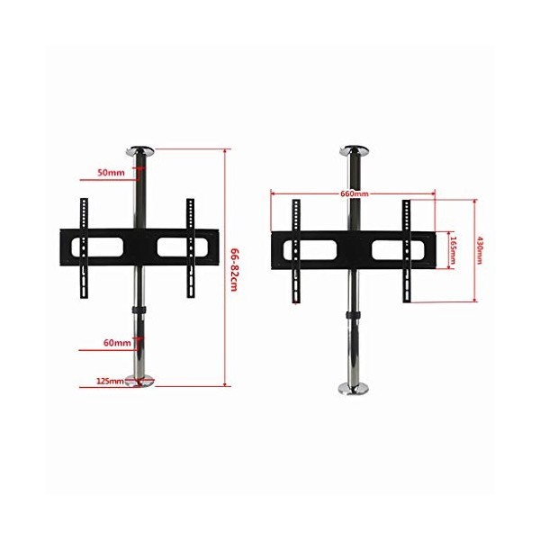 Pied TV Support Universel Support Mural TV 32-55 Pouces, Support Rotatif pour cloison TV LCD, Base rotative pour Mur vidéo, S