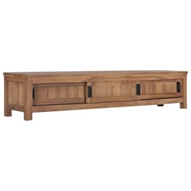 Meuble TV, Banc TV Support de Télévision Table TV Bas Armoire Basse Meuble TV 150 x 30 x 30 cm Bois de Teck Massif